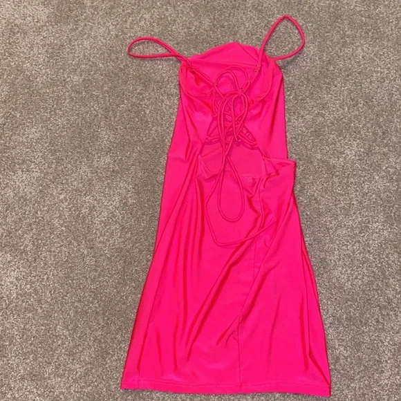Neon Pink Body-con mini dress - Picture 5 of 5